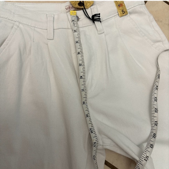 Vibrant M.I.U. White High Waist Tapered Pants Size 5 NWT Vintage Style - Picture 6 of 6